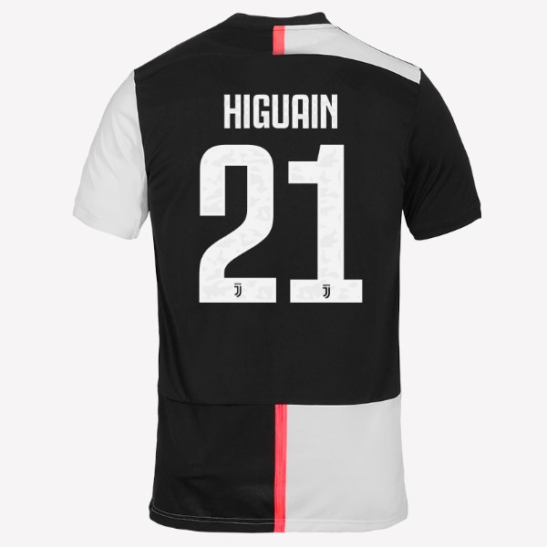 Maillot Football Juventus NO.21 Higuain Domicile 2019-20 Blanc Noir